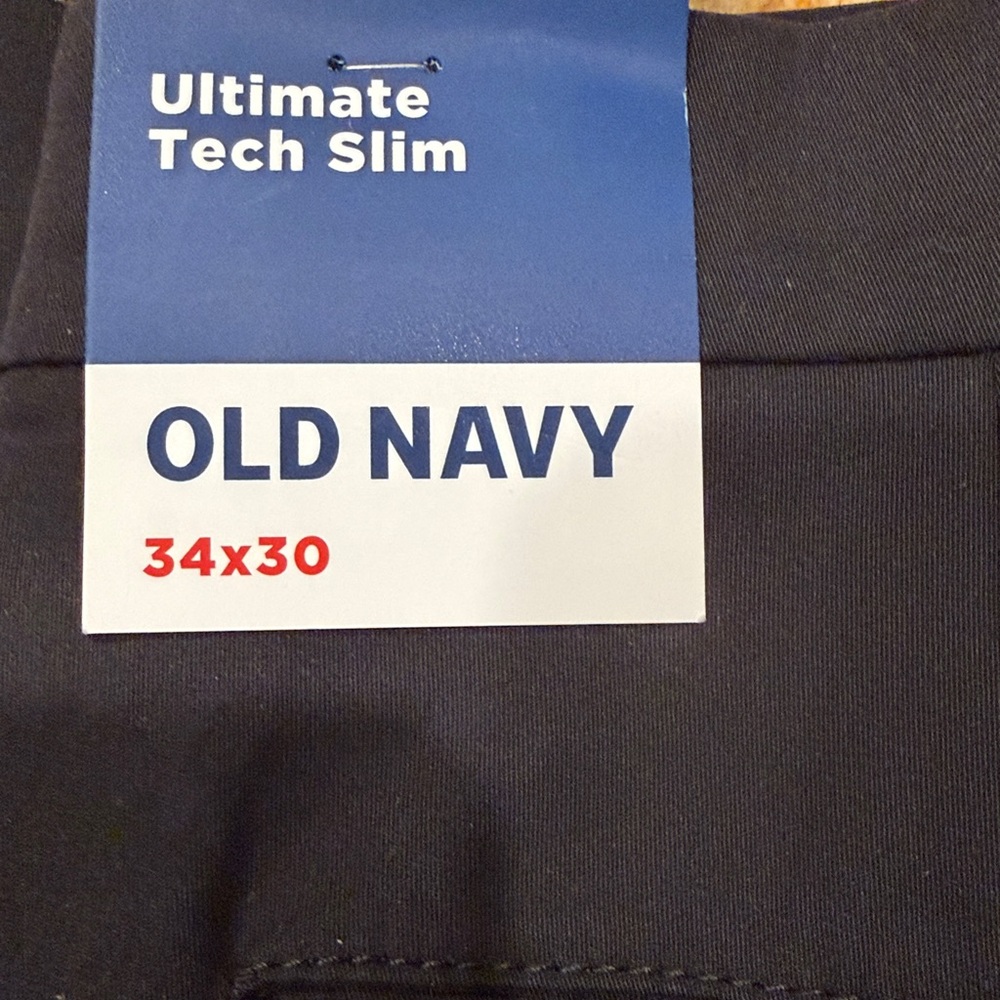 ❤️ NEW OLD NAVY ULTIMATE TECH SLIM BLACK PANTS MENS SIZE 30 x 34